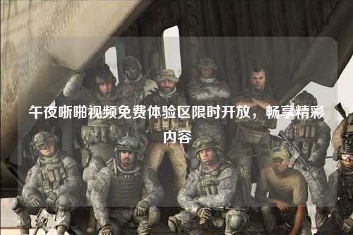 午夜哳啪视频免费体验区限时开放，畅享精彩内容