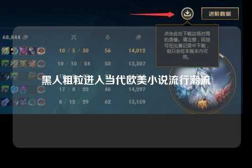 黑人粗粒进入当代欧美小说流行潮流