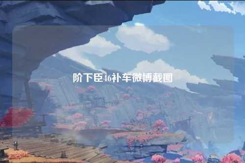 阶下臣46补车微博截图