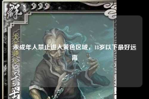 未成年人禁止进入黄色区域，18岁以下最好远离