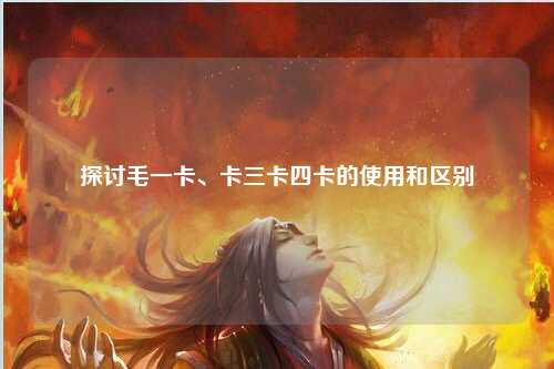 探讨毛一卡、卡三卡四卡的使用和区别
